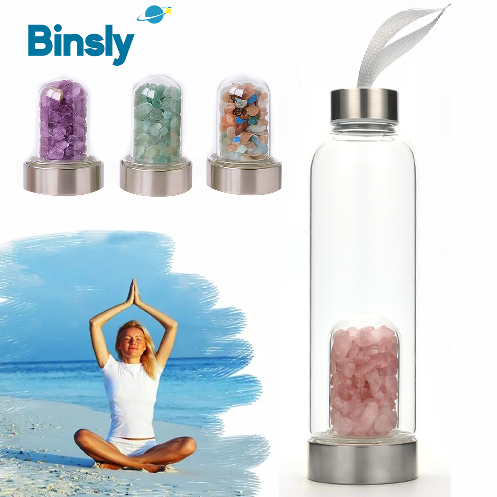 Rose Water Spray - Natural Crystal Glass Water Bottle with