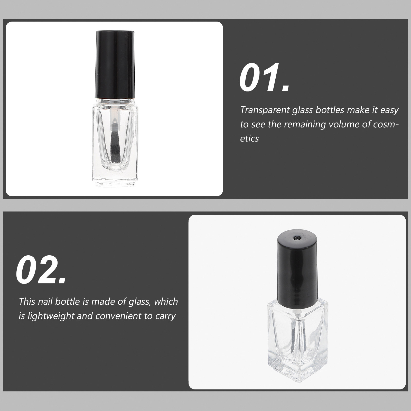 20Pcs Exquisite Glass Nail Pol - Perfume Refill Bottle recension och pris