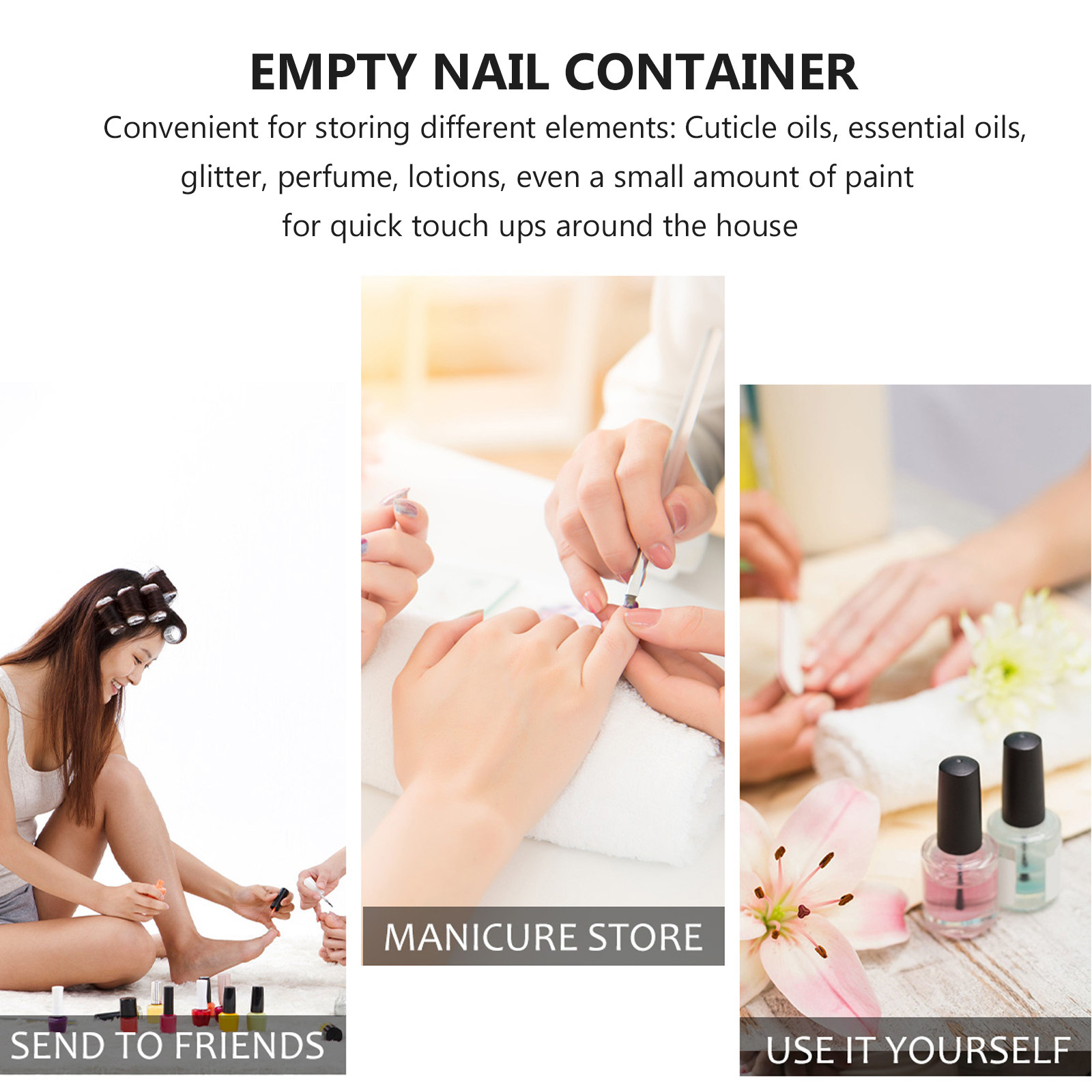 20Pcs Exquisite Glass Nail Pol - Perfume Refill Bottle recension och pris