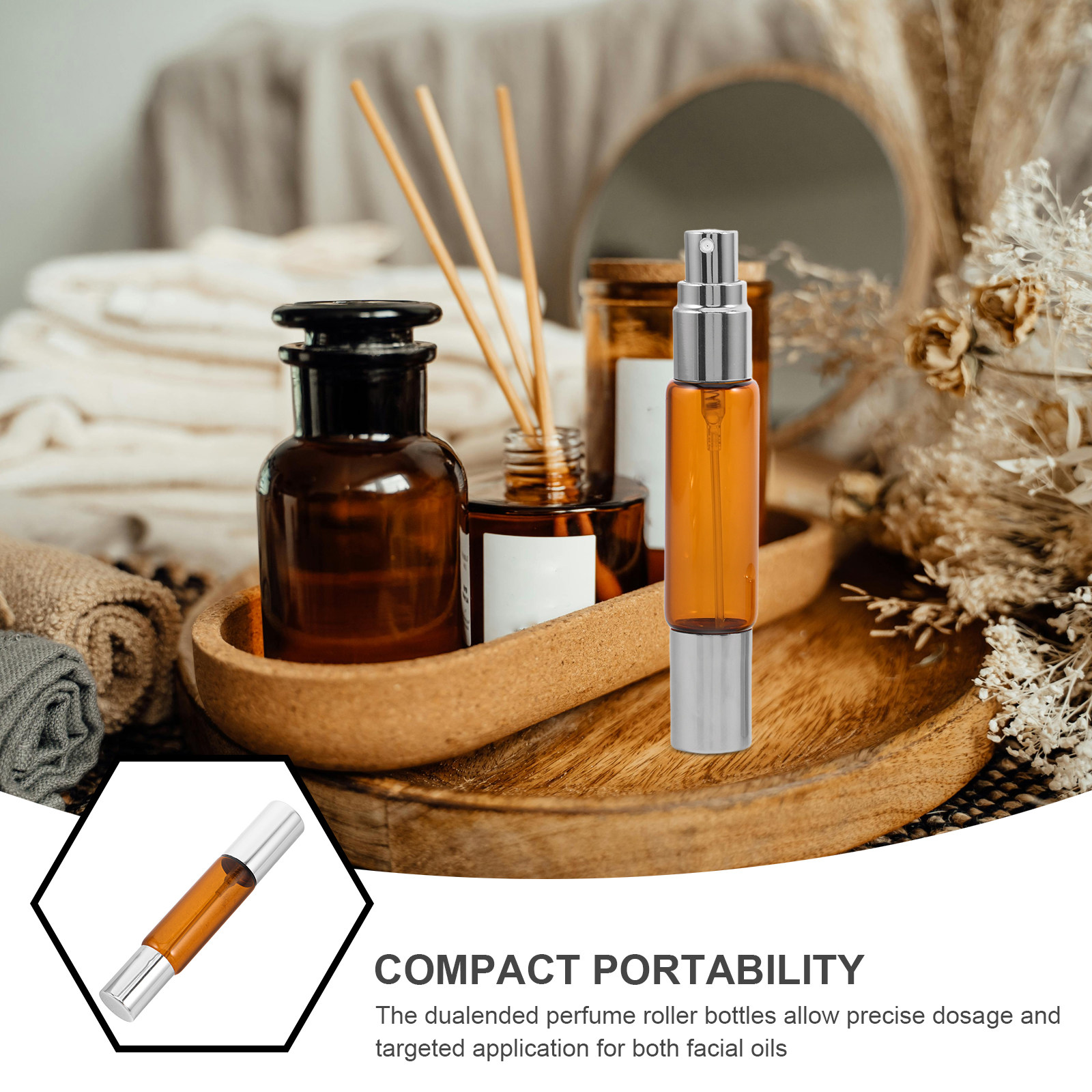 8Pcs Amber Glass Essential Oil - Perfume Refill Bottle recension och pris