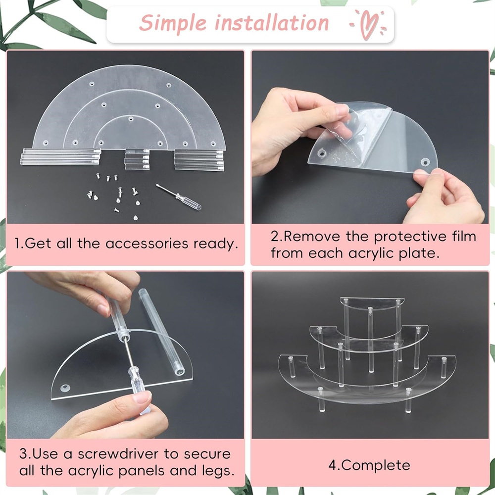 1/2pack Acrylic Display Riser  - Perfume Fragrance Holder recension och pris